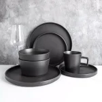 Stone Lain 32-Piece Modern Black Matte Stoneware Dinnerware Set, Service for 8 thumbnail 4