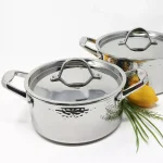 1829 Carl Schmidt Sohn STERN 2.6 qt. Hammered Stainless Steel Stock Pot with Lid thumbnail 3