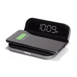 iHome Sleek Digital Alarm Clock with Qi Wireless Charging and USB Port, Designer Fabric Finish thumbnail 4