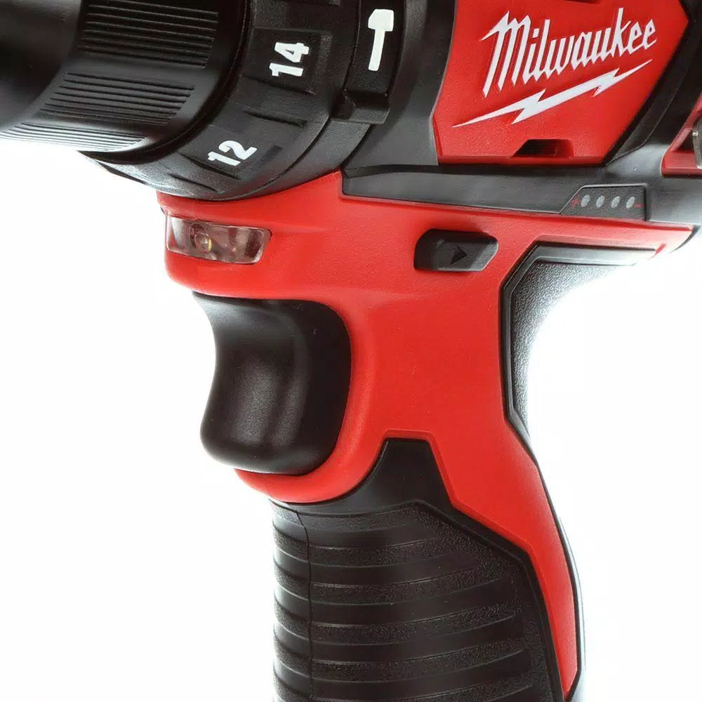 Milwaukee M12 12V Lithium-Ion Cordless 3/8 in. Hammer Drill/Driver Kit with Two 1.5 Ah Batteries and Hard Case