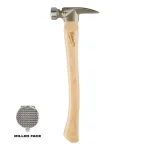 Milwaukee 19 oz. Milled Face Hickory Framing Hammer with Magnetic Nail Set and Hammer Loop thumbnail 6