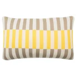 Safavieh Multi-Blocks 12 in. x 20 in. Stone Yellow Natural Striped Throw Pillow thumbnail 3