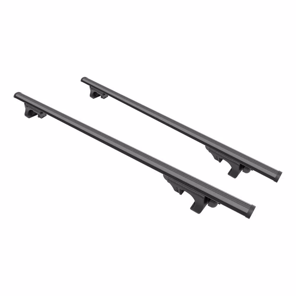 CURT Universal Aluminum Roof Rack Cross Bars, 150 lb. Capacity, Black (2-Pack)