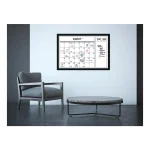 Amanti Art Grey Chevron Framed Glass Dry Erase Calendar Board, 38 x 26 in. thumbnail 1