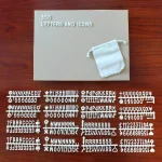 Stonebriar Collection Stonebriar Gray Felt Memo Board with White Wash Wooden Frame and 356 Letter Kit thumbnail 4