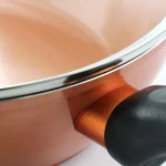 Gibson Home Cuisine 3 Qt. Aluminum Ceramic Nonstick Saute Pan with Glass Lid, Copper thumbnail 4