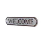 Cheungs Welcome Horizontal Galvanized Steel Wall Sign - Rustic Farmhouse Decor thumbnail 2