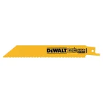 DEWALT 6 in. Bi-Metal Reciprocating Saw Blade, 10/14 TPI, Straight Back (5-Pack) thumbnail 4