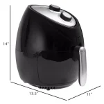 Classic Cuisine 3.7 Qt. Oil-Free Air Fryer, 1500W, Black thumbnail 2