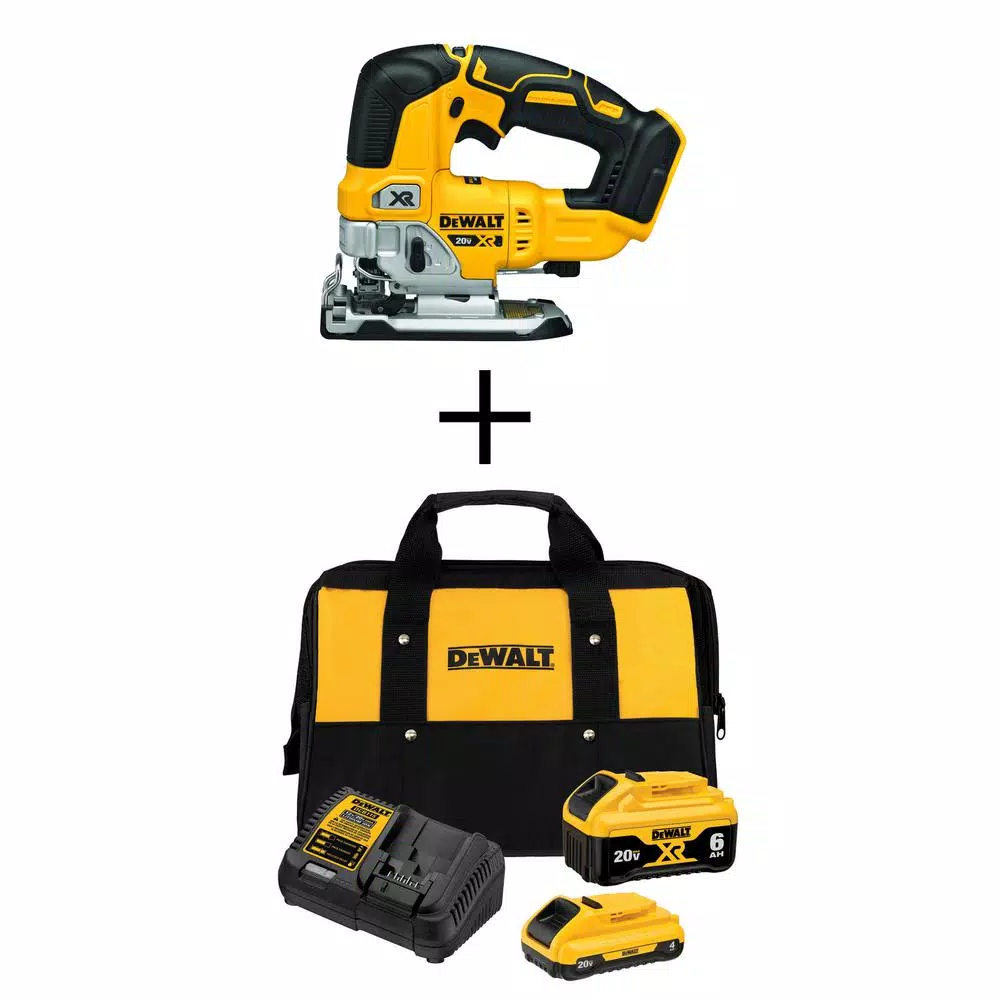 DEWALT 20V MAX XR Cordless Brushless Jigsaw Kit with (2) Batteries and Charger