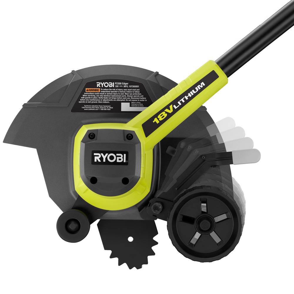 RYOBI ONE+ 18V Cordless Edger with 2.0 Ah Battery and Charger Included