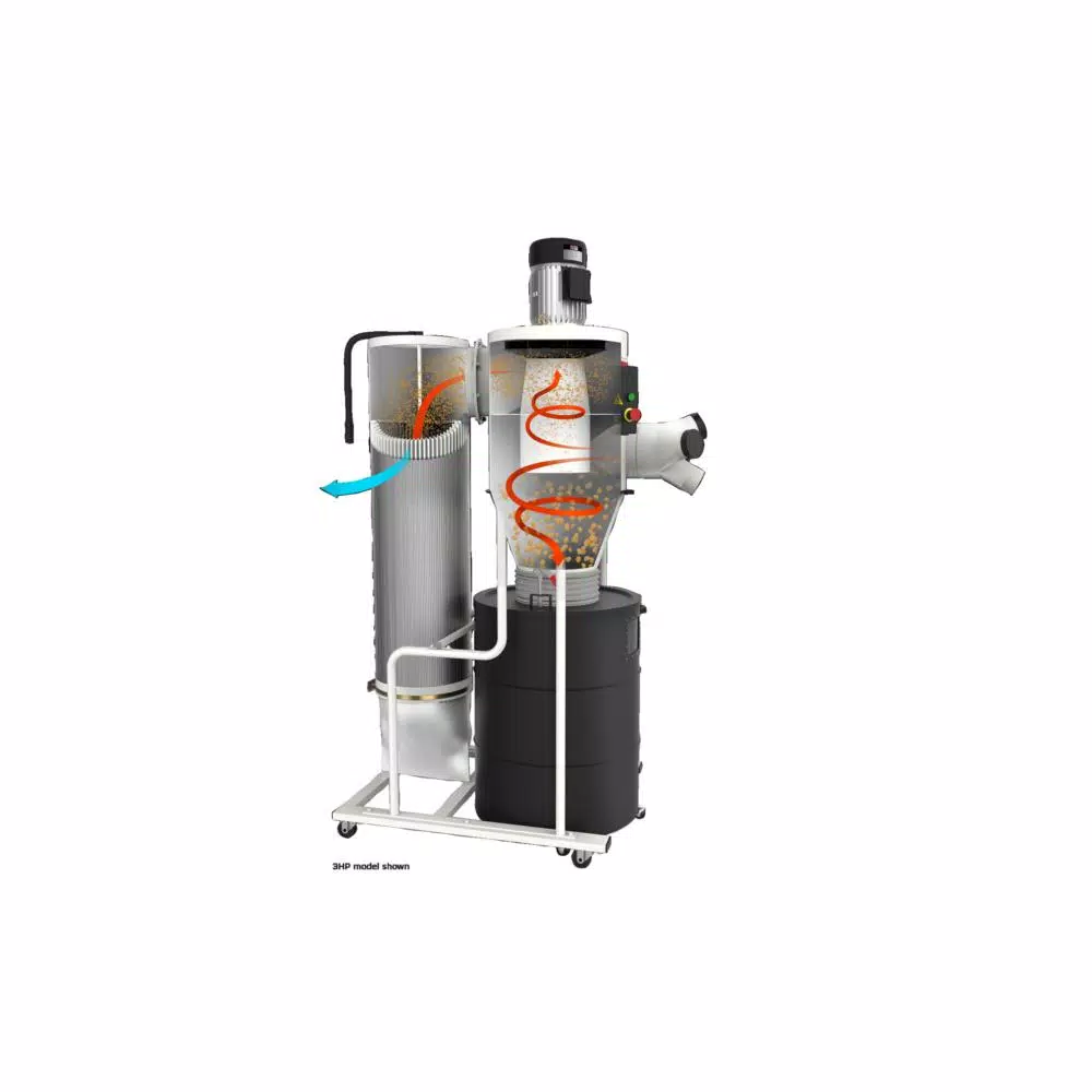 JET JCDC-1.5 1.5HP 115V Cyclone Dust Collector with 20 Gallon Drum