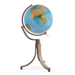 Waypoint Geographic Emily 20 in. Illuminated Blue Ocean Floor Standing Globe with Wood Base and Casters thumbnail 1