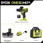 RYOBI 18V ONE+ HP Brushless 1/2 in. Hammer Drill Kit with 4.0 Ah Battery, Charger, and Tool Bag thumbnail 2