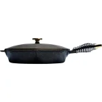 FINEX 12 in. Cast Iron Skillet with Lid, Pre-Seasoned Handmade Cookware thumbnail 3