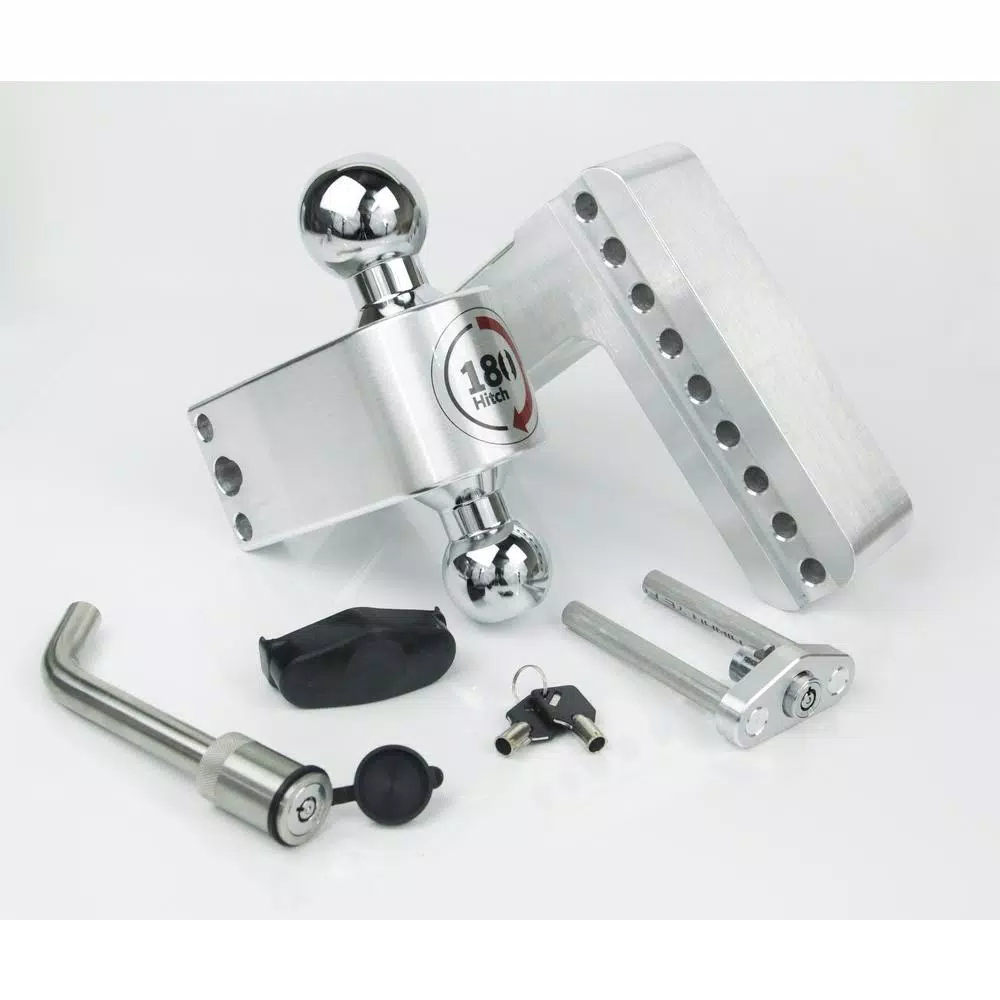 Weigh Safe 180 Hitch by Weigh-Safe Chrome Tow Ball Edition Adjustable Ball Mount