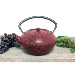 BergHOFF Studio 1.4 Qt. Red Cast Iron Teapot with Stainless Steel Filter thumbnail 4