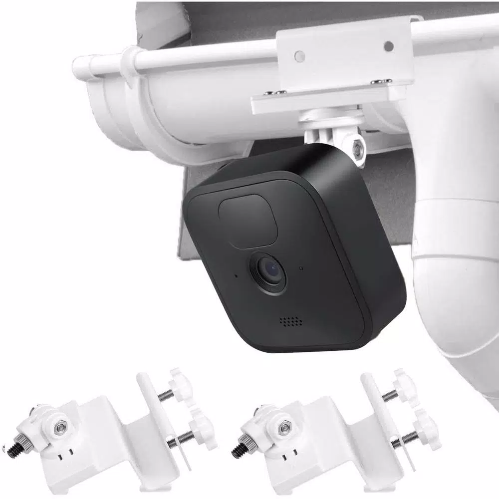 Wasserstein Weatherproof Gutter Mount for Blink Outdoor, XT and XT2 Cameras, 2-Pack, White
