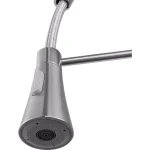 ANZZI Carriage Single Handle Kitchen Faucet, Brushed Nickel, Modern Deck Mount thumbnail 9