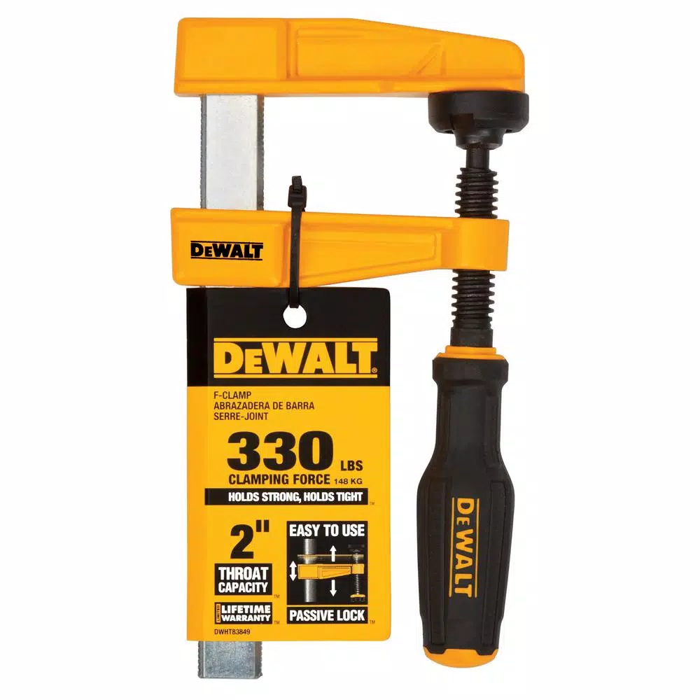 DEWALT DWHT83849 4 in. Bar Clamp with 330 lb. Clamping Force and 2 in. Throat Depth