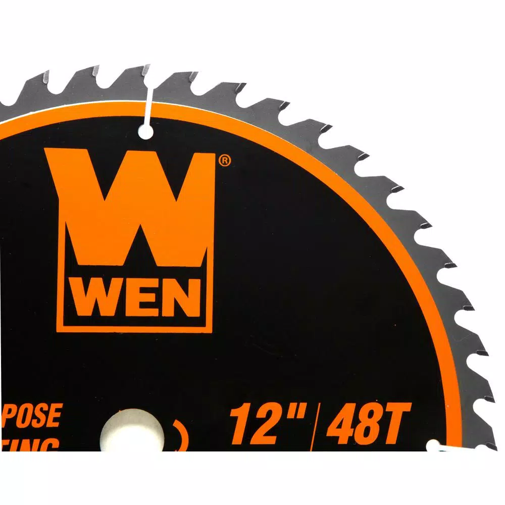 WEN 12 in. 48-Tooth Carbide-Tipped Professional Woodworking Saw Blade for Miter and Table Saws