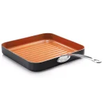 Gotham Steel 10.5 in. Ti-Ceramic Non-Stick Square Grill Pan, Graphite thumbnail 1