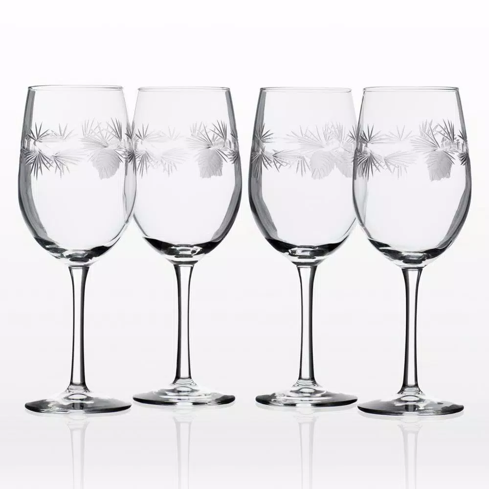 Rolf Glass Icy Pine 12 oz. Clear White Wine Glasses, Set of 4