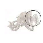 LITTON LANE Polystone Octopus Sculpture - Polished Silver Decorative Statuary thumbnail 3