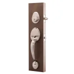 Copper Creek Colonial Satin Stainless Door Handleset with Waverly Lever Trim thumbnail 2