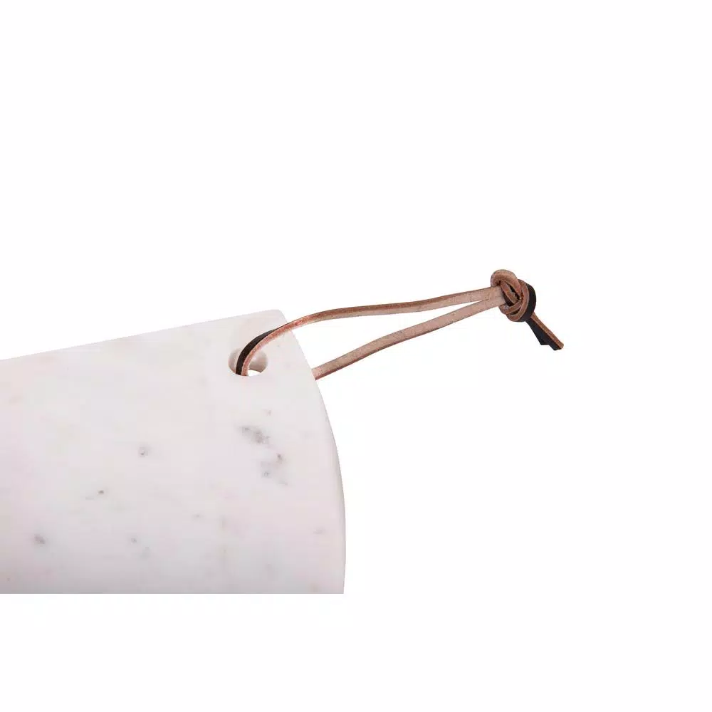 3R Studios Marble and Acacia Wood Cheese Slice Shaped Cutting Board