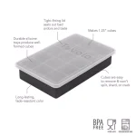 Tovolo Perfect Cube Silicone Ice Mold Tray with Lid, 1.25 in. Cubes for Whiskey and Cocktails thumbnail 2
