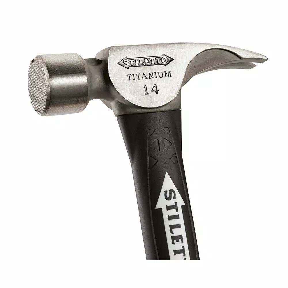 Stiletto TI14MC-F 14 oz. Titanium Milled Face Hammer with 16 in. Curved Fiberglass Handle