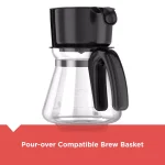 Black+Decker 4-in-1 5-Cup Drip Coffee Maker with Stainless Steel Travel Mug, Black/Stainless Steel thumbnail 6