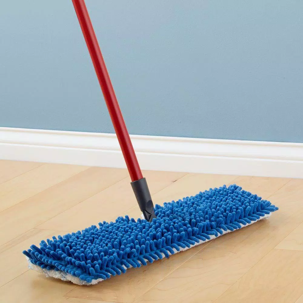 O-Cedar Dual-Action Microfiber Flip Mop with 4ft Metal Handle for Hardwood, Tile, and Linoleum