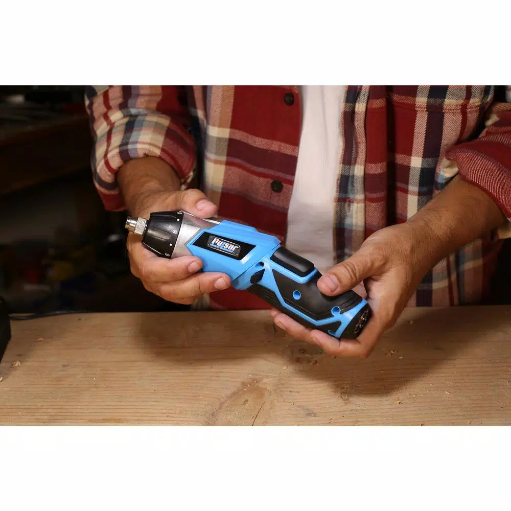 Pulsar PT28136 3.6V Cordless Electric Screwdriver with 1/4 in. Hex Chuck and LED Spotlight