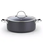 Cooks Standard 7 Qt. Hard-Anodized Aluminum Nonstick Casserole Dish with Glass Lid, Black thumbnail 4