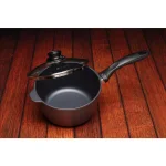 Swiss Diamond Classic Series 3.2 Qt. Cast Aluminum Nonstick Saucepan with Glass Lid, Gray thumbnail 3