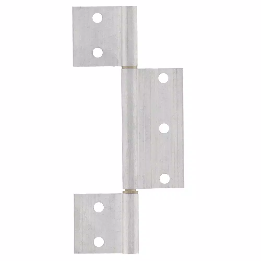 Barton Kramer Mill Finish Aluminum Screen Door Hinge with Brass Bushings