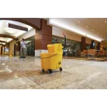 Rubbermaid Commercial Products Rubbermaid WaveBrake 35 Qt. Plastic Mop Bucket with Wringer, Yellow thumbnail 6