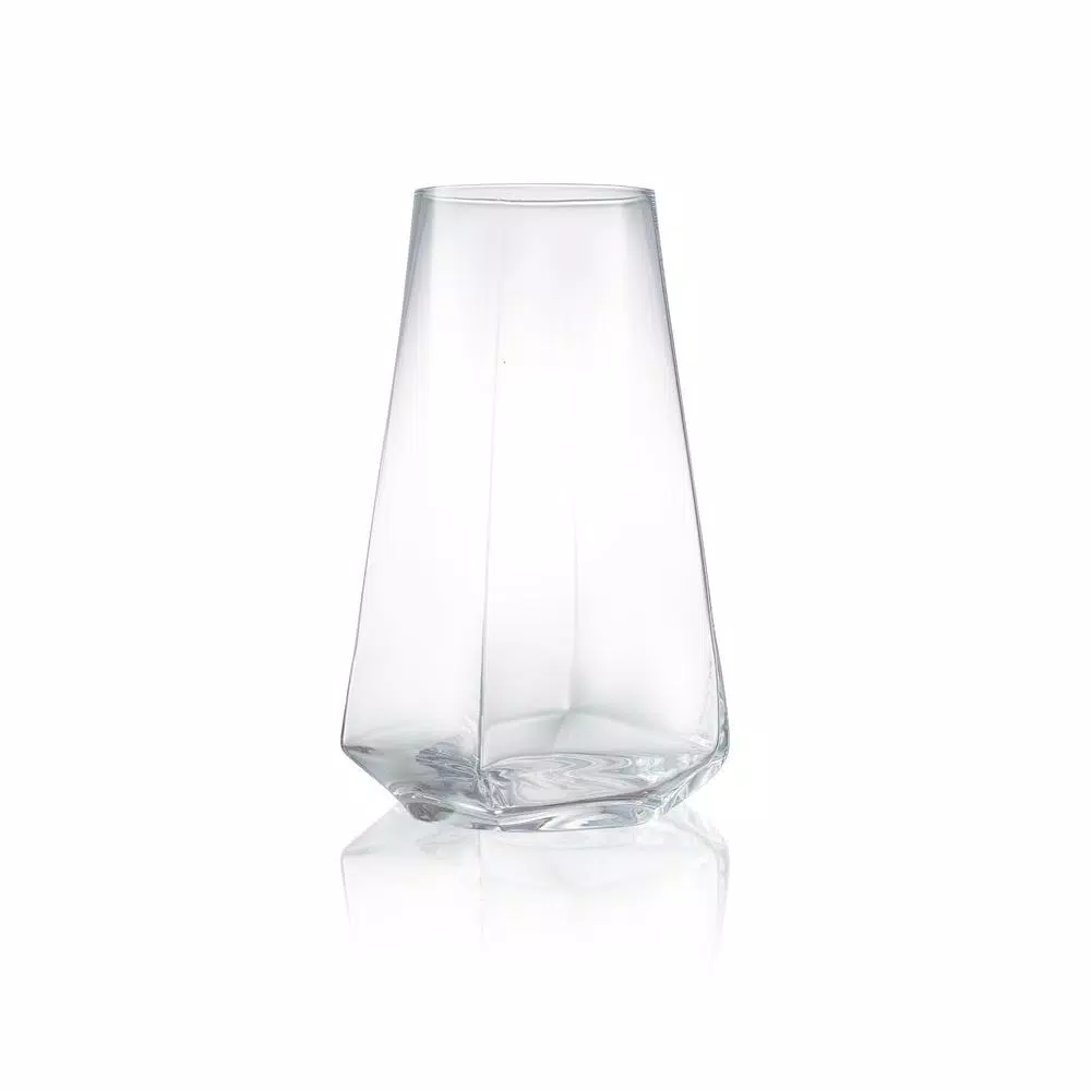 JoyJolt Infiniti 18 oz. Highball Glasses, Set of 4, Lead-Free Crystal Glassware