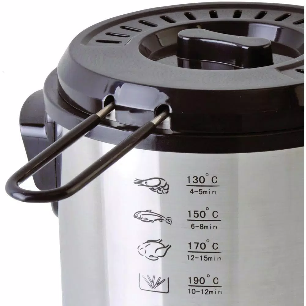 Brentwood 1.1 Qt. Stainless Steel Electric Deep Fryer, 1000W, 1L Capacity