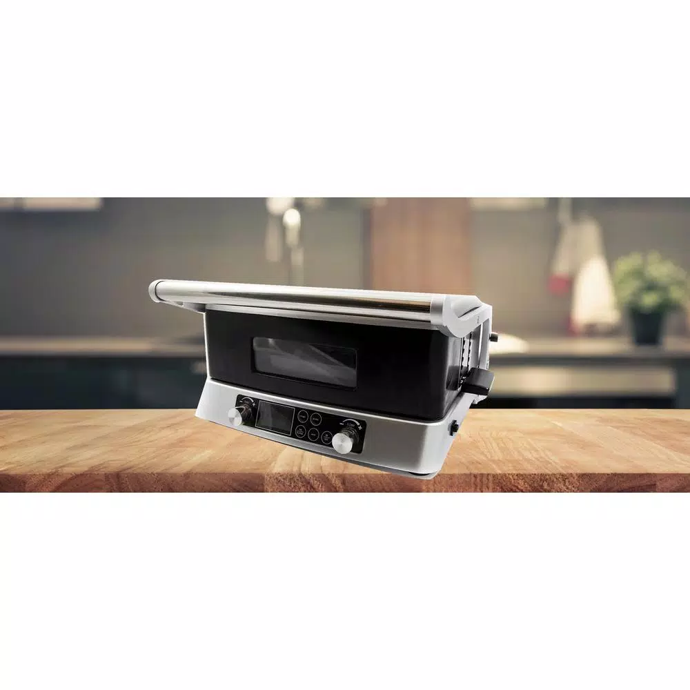 NuWave Jubilee Double Indoor Grill, 1800W Stainless Steel Smokeless Countertop Grill with Drip Tray