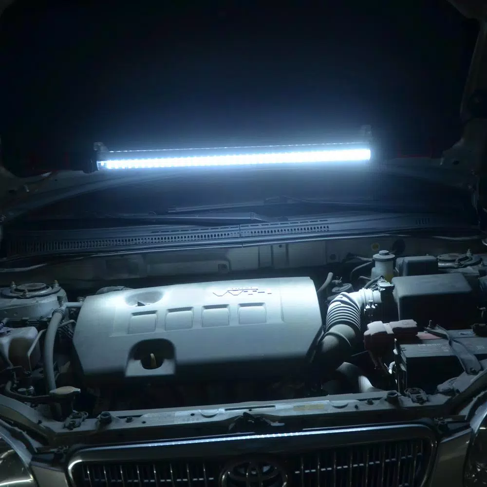 Ultra Performance 120 LED Rechargeable Under Hood Work Light - 250 Lumens Portable Automotive Work Light