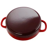 Crock-Pot Artisan 5 Qt. Enameled Cast Iron Braiser Pan with Self-Basting Lid, Red thumbnail 2