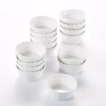 MALACASA White Porcelain Ramekins Set of 16, 2.75 in. Ceramic Souffle Dishes and Serving Bowls thumbnail 1