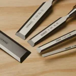 Stanley Bailey 5-Piece Chisel Set with Hardwood Handles and Leather Pouch thumbnail 3