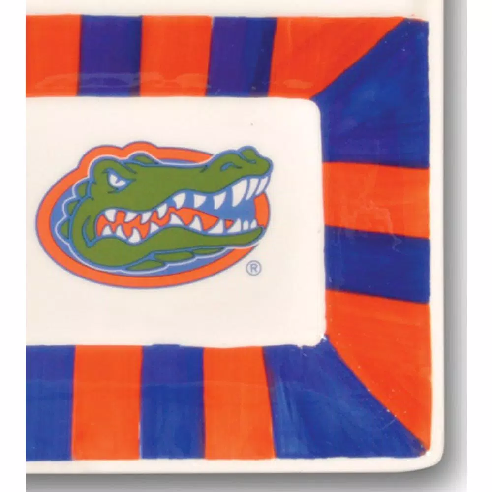 Magnolia Lane Florida Ceramic NCAA Collegiate 4-Section Tailgating Serving Platter