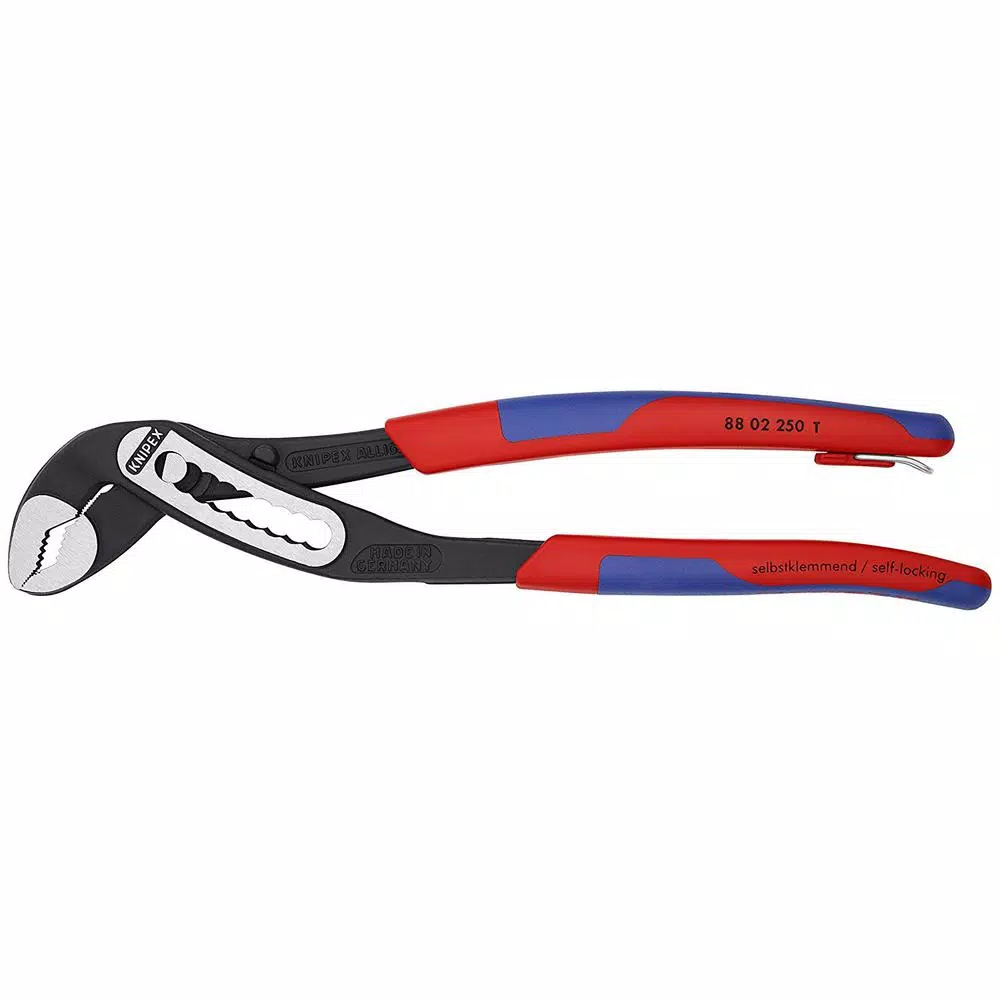 KNIPEX 10 in. Alligator Pliers with Tether Attachment and Comfort Grips