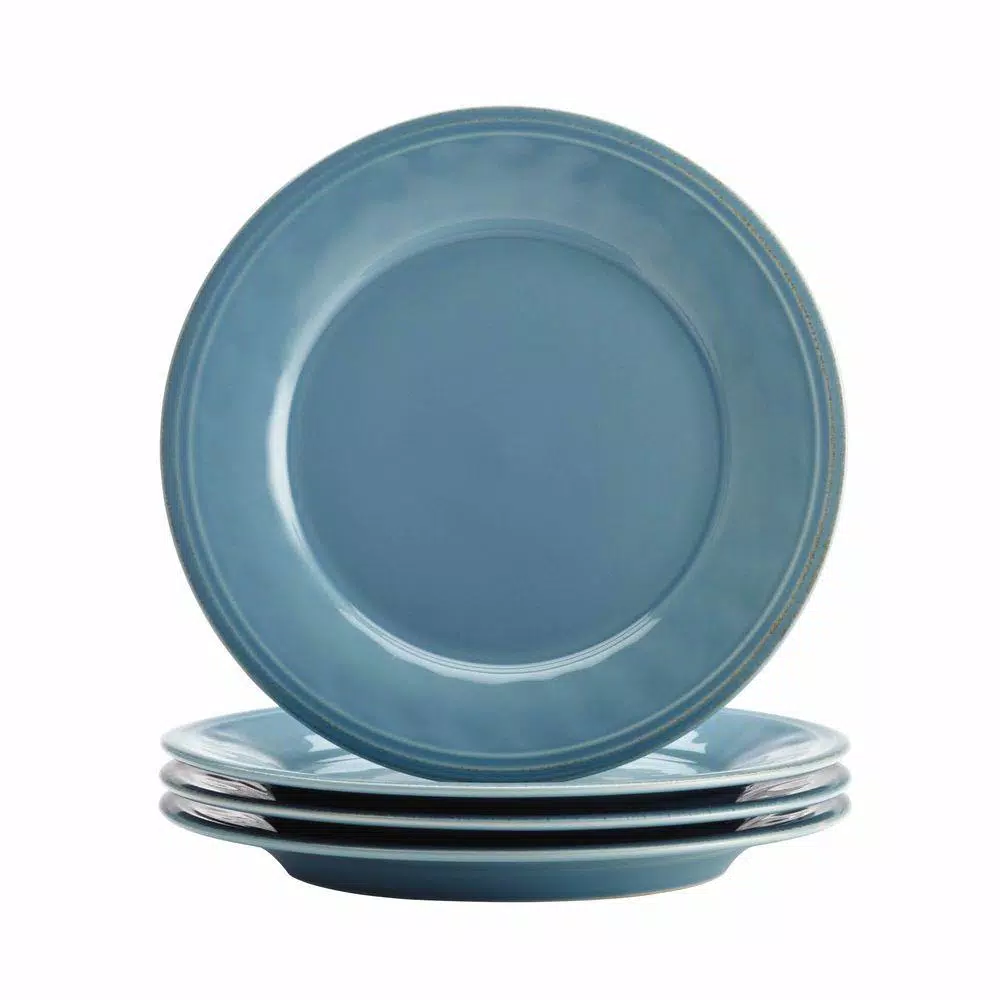 Rachael Ray Cucina 16-Piece Agave Blue Stoneware Dinnerware Set