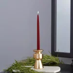 ROOT CANDLES A.I. Root 9 in. Dipped Taper Garnet Dinner Candles, Beeswax Enriched, Box of 12 thumbnail 1